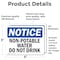 Signmission Non-Potable Water Not For Drinking, 5 in W x Rectangle, Vinyl Decal OS-2PACK-NS-D-35-L-15094 - alternate 4